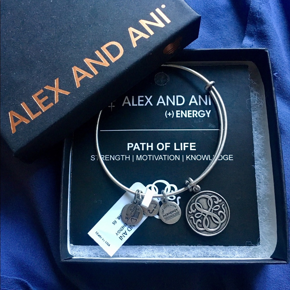 NWT Alex & Ani Path of Life silver bracelet